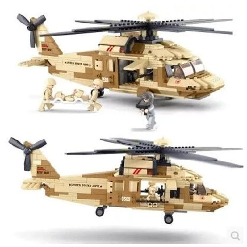 Lego レゴ互換 アメリカ軍ヘリコプター ブラックホーク ミリタリー ブロック模型 コレクシ