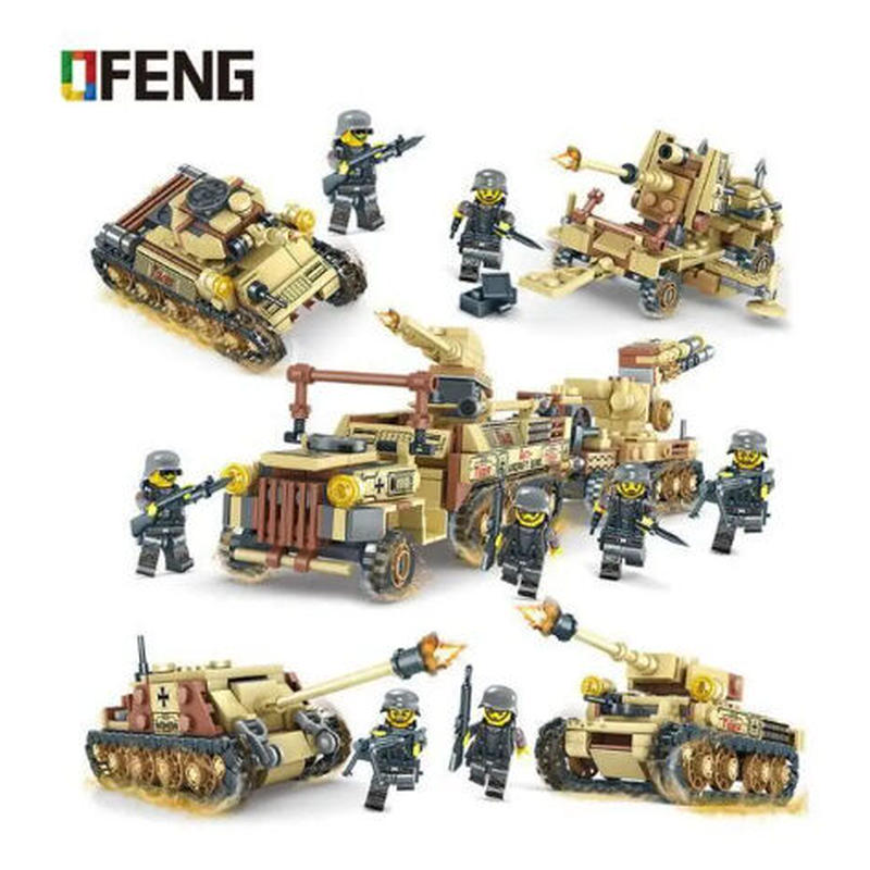 レゴ互換 戦車 ４台セット ミニフィグ ミリタリー ブロック 4in1 Lego互換品 おもち