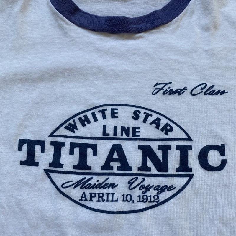 80年代〝TITANIC〟ビンテージリンガーTシャツ L | CUSTOM FEVER