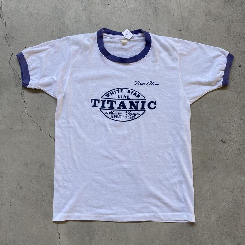 80年代〝TITANIC〟ビンテージリンガーTシャツ L | CUSTOM FEVER