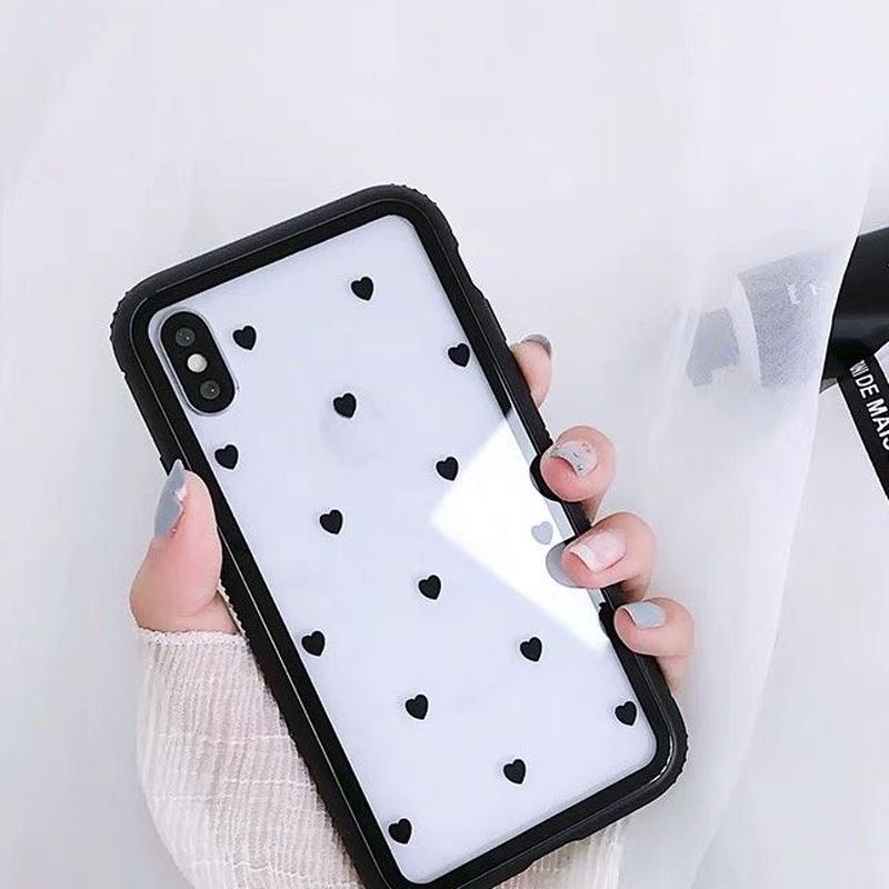 ハート柄 スマホケース アイフォンケース 韓国 流行り おすすめ 人気 かわいい 大人可愛い