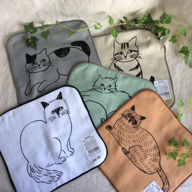 松尾ミユキ ハンドタオル ねこ Presse 松尾ミユキ ハンドタオル ねこ Presse