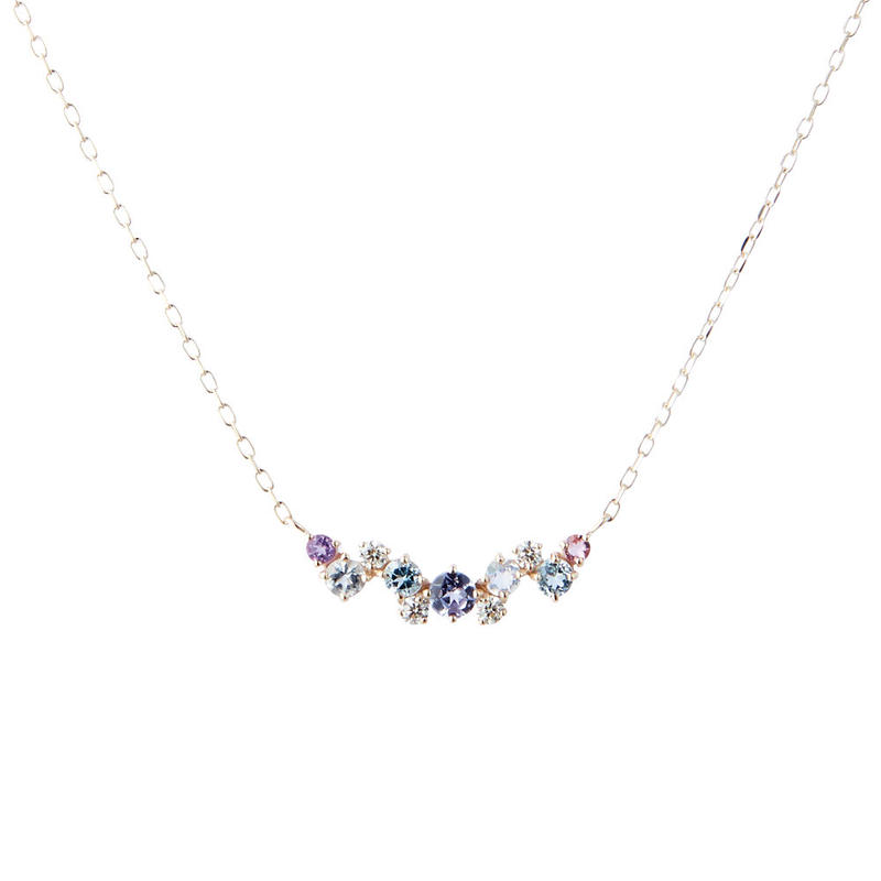 QIREINI K10YG ダイヤモンド/マルチカラーネックレス | VERITEOnline...