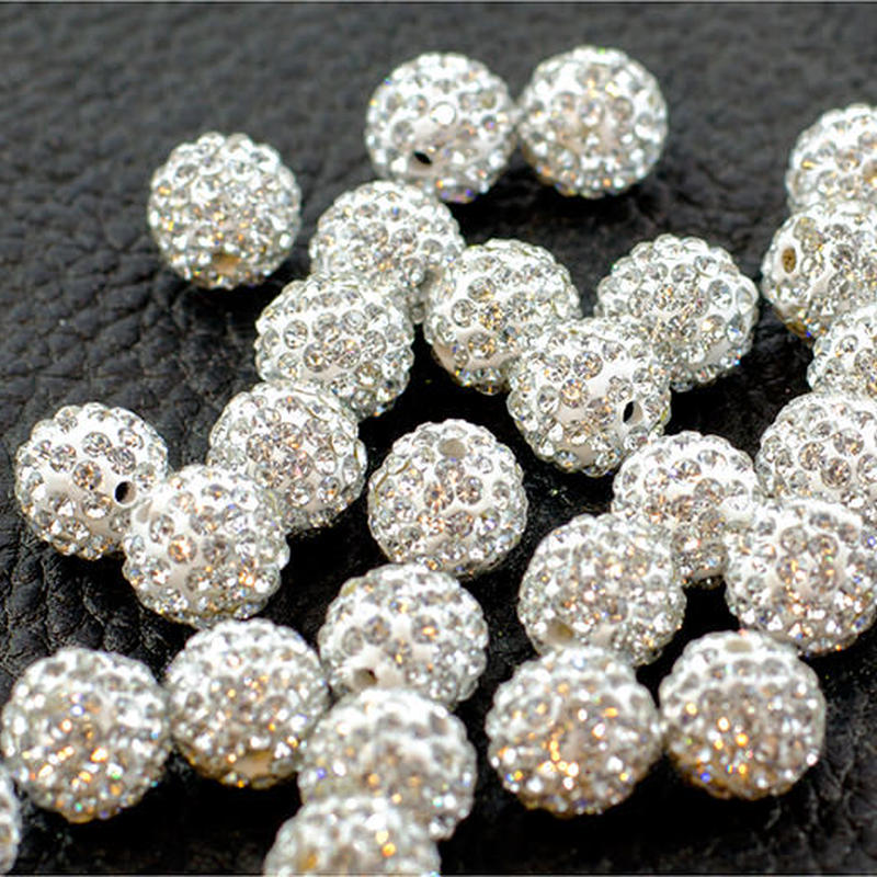 ラインストーン パヴェボール パーツ 1個 6mm クリスタル Prettie