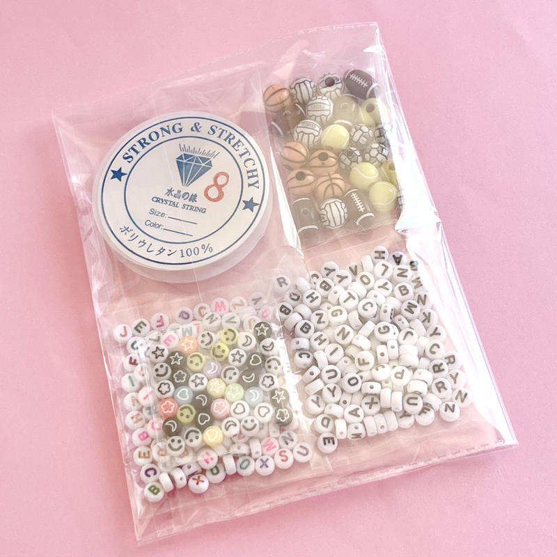 スポーツ応援 ビーズセット ハンドメイド パーツ 素材 キッズアクセサリー かわいい ゆめか スポーツ応援 ビーズセット ハンドメイド パーツ 素材 キッズアクセサリー かわいい ゆめか