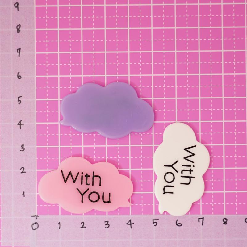 With You 吹き出しデコパーツ 6個 ハンドメイド パーツ 素材 キッズアクセサリー