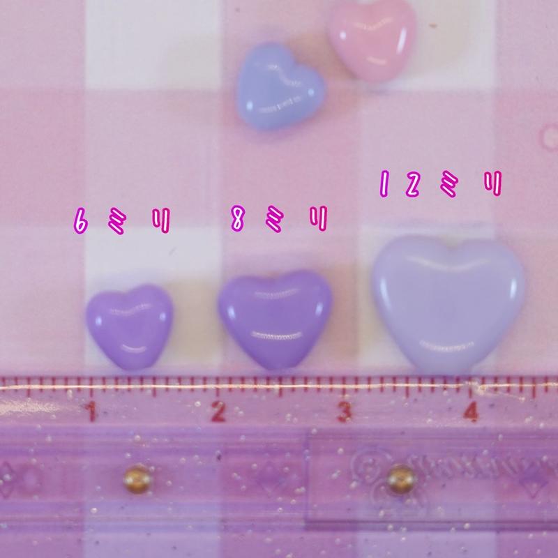 ハートビーズ 8mm 50個 ハンドメイド パーツ 素材 キッズアクセサリー かわいい ゆめか