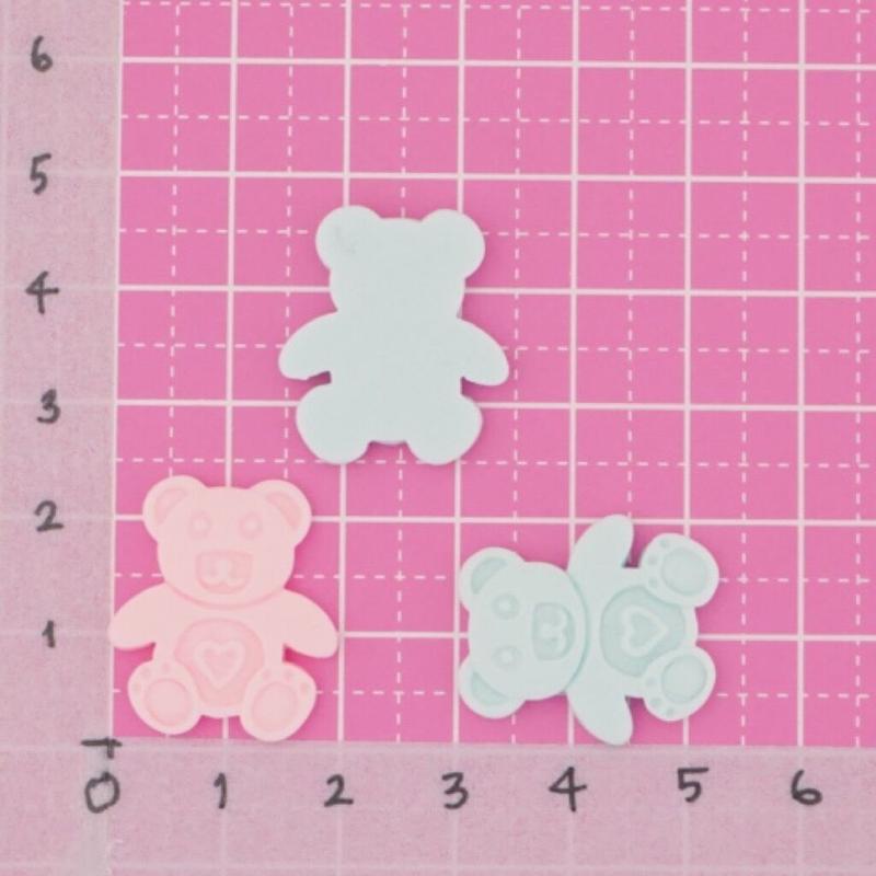 くまさん ラムネ デコパーツ 6個 ハンドメイド パーツ 素材 キッズアクセサリー かわいい
