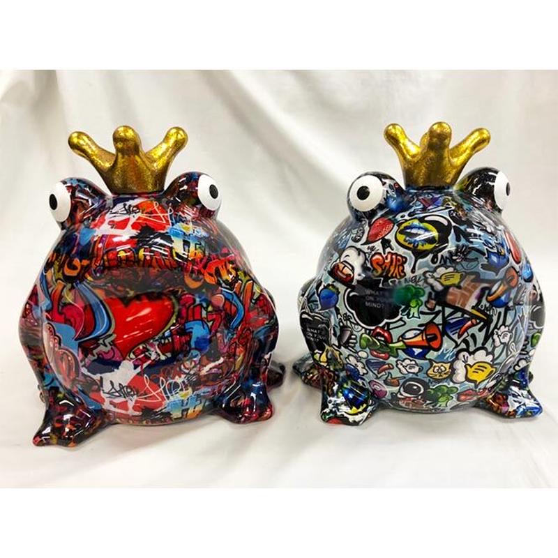 ポンピドゥ カエル 貯金箱 置物 陶器 ポンピドゥー
