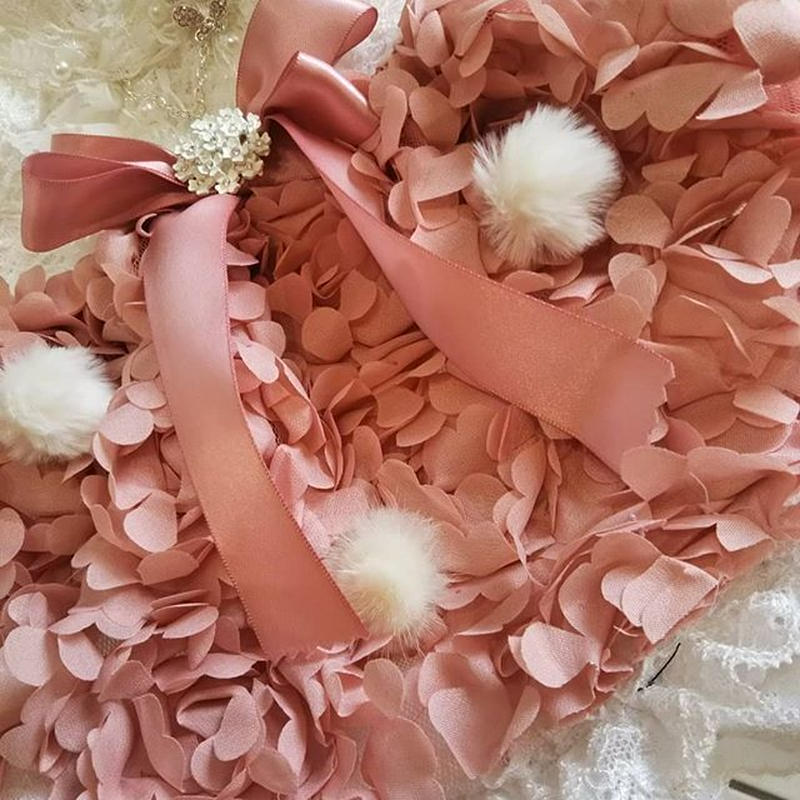 モーブピンクローズシフォン ドレスワンピ Pule Jam First