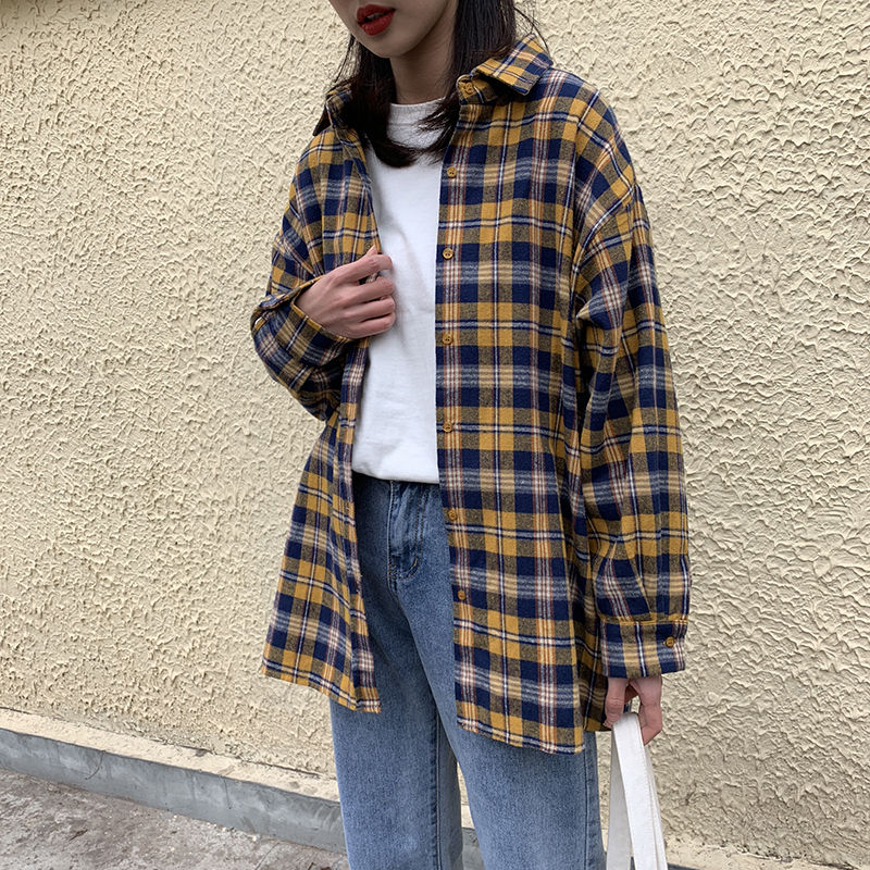 レトロ タータンチェック ヴィンテージ ゆるダボ カジュアル ビッグシルエット リラックス シ