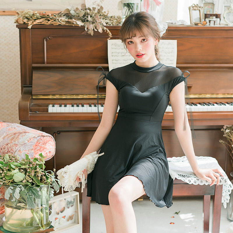 タンキニ ワンピースビキニ ブラック 大人セクシー Pure Fragrance Style