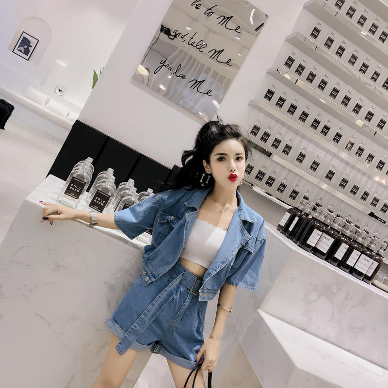 こなれ感 カジュアル セクシー デニム セットアップ レディースファッション シャツワンピ シ