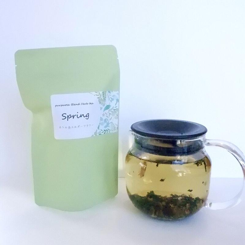 Spring ネトル エルダーフラワー 25g プルプレアブレンドハーブティー プルプレア