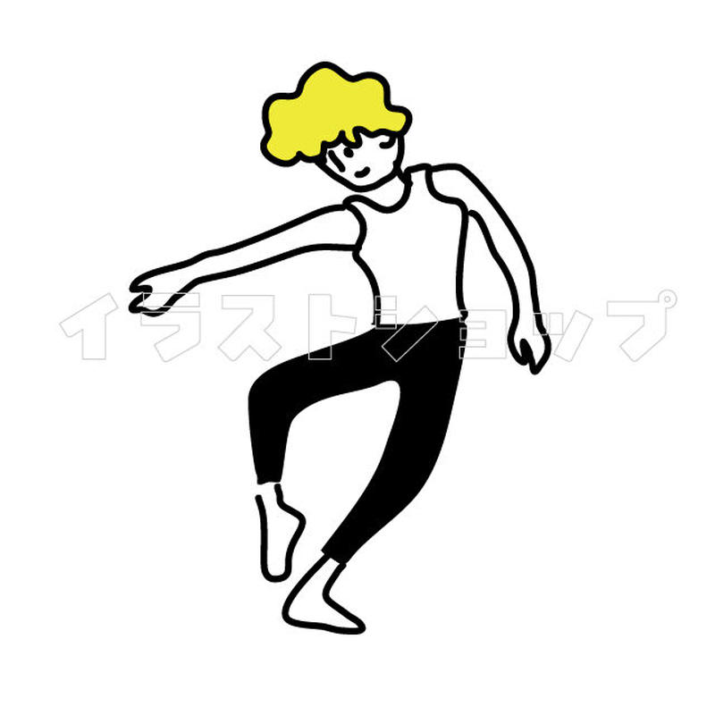 バレエ男子 オフバランス2 イラスト イラストショップ バレエ男子 オフバランス2 イラスト イラストショップ