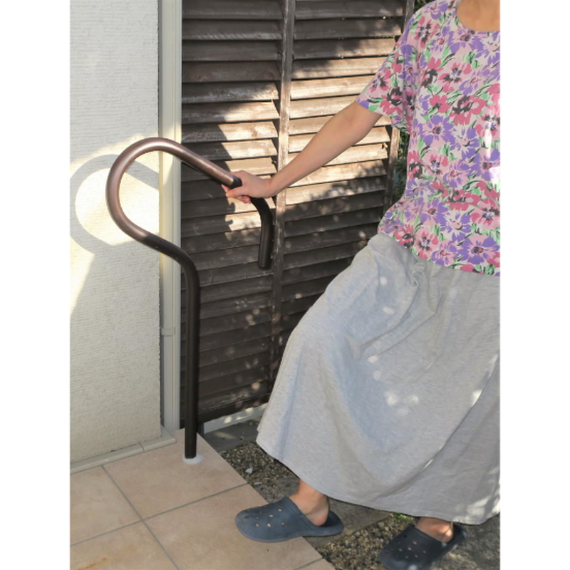 アイレ 1本脚手すり 屋外の小段差手すり 玄関ポーチや勝手口に 日本製 フレイルショッ