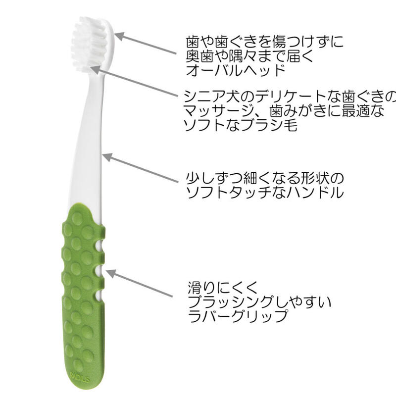 シニア犬用 8才 歯ブラシ オーガニック歯みがきジェル 22 7g セット ラディウ