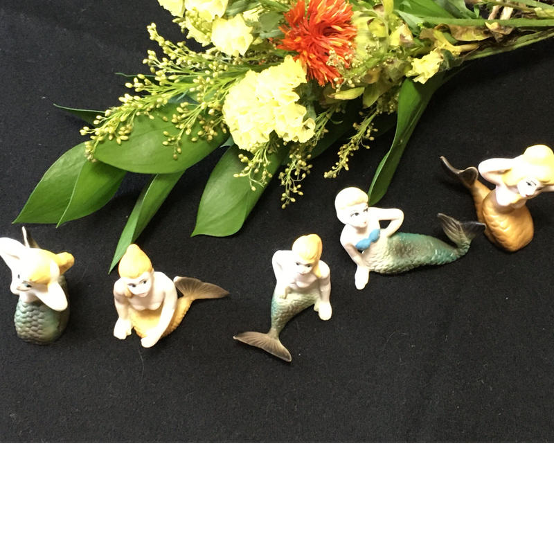 小さな人魚 ５種類 瀬戸人形 磁器製 輸出用 昭和３０年代 れいゆぅる Rayures