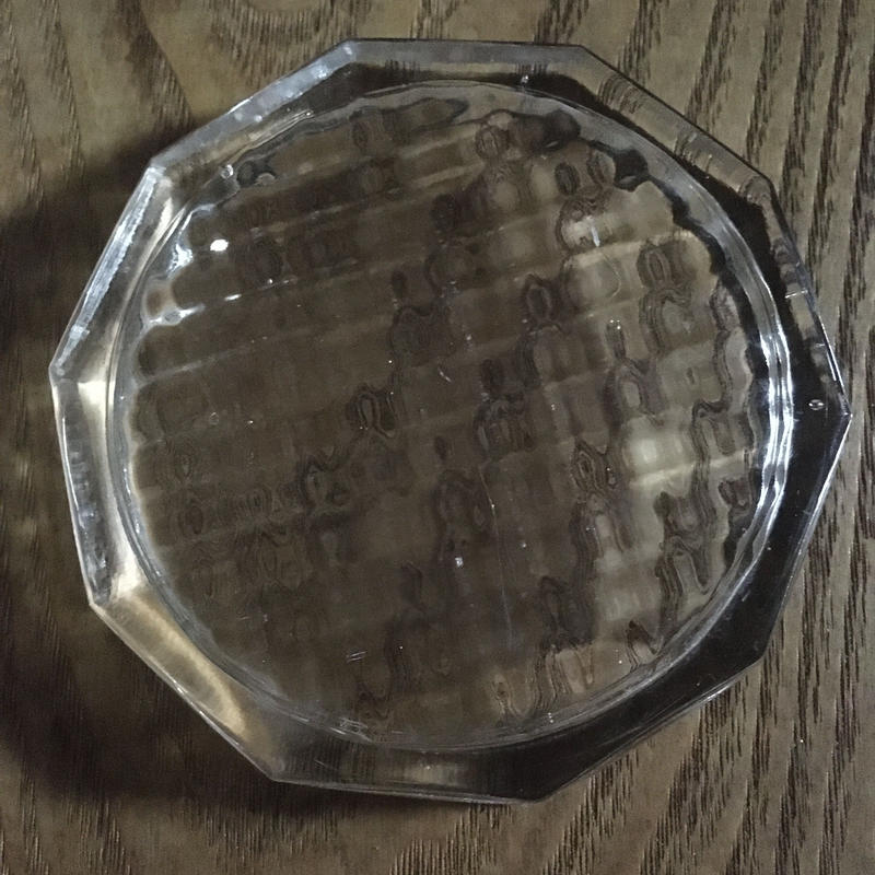 プレスガラスコースター クリアガラス 昭和30年代 れいゆぅる Rayures プレスガラスコースター クリアガラス 昭和30年代 れいゆぅる Rayures