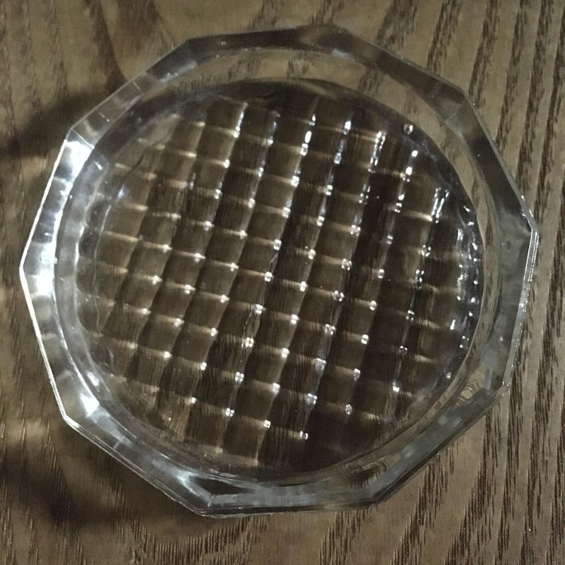 プレスガラスコースター クリアガラス 昭和30年代 れいゆぅる Rayures プレスガラスコースター クリアガラス 昭和30年代 れいゆぅる Rayures