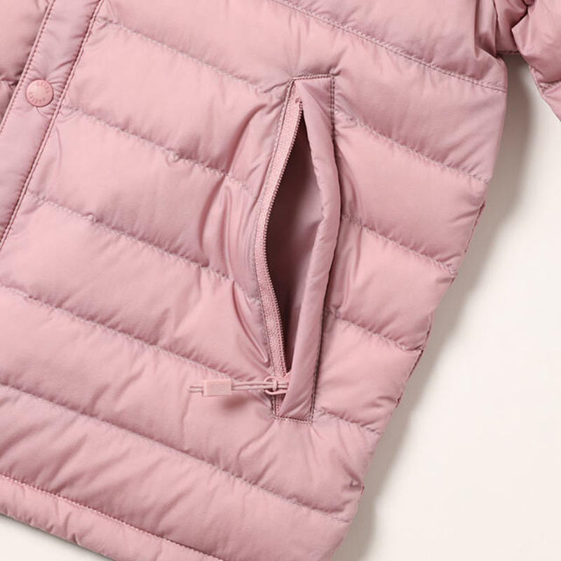 ダントン インナーダウン ピンク 34 DANTON キッズ クルーネック