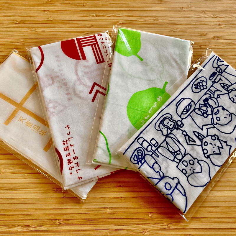 天童温泉を応援 オリジナル手ぬぐい4点セット Reboots