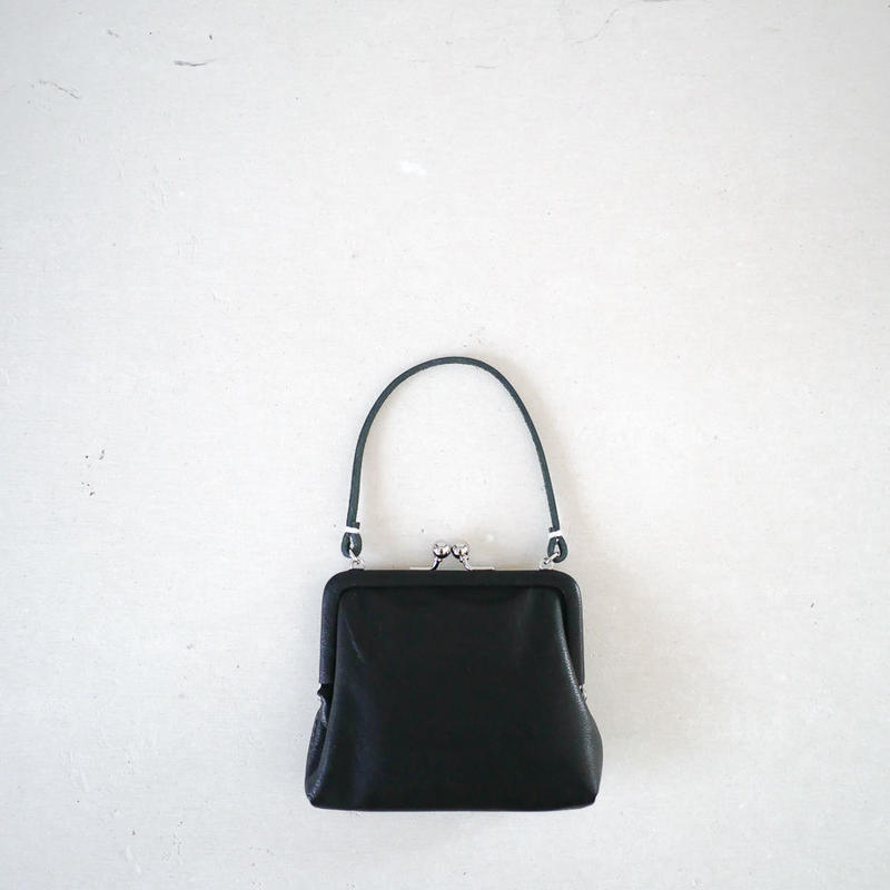 Clasp Purse ハンドル付きがま口財布オヤコセット Black Rechteck