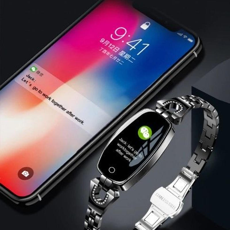 おしゃれ スマートウォッチ レディース 19 Lemfo スマートブレスレット Rei