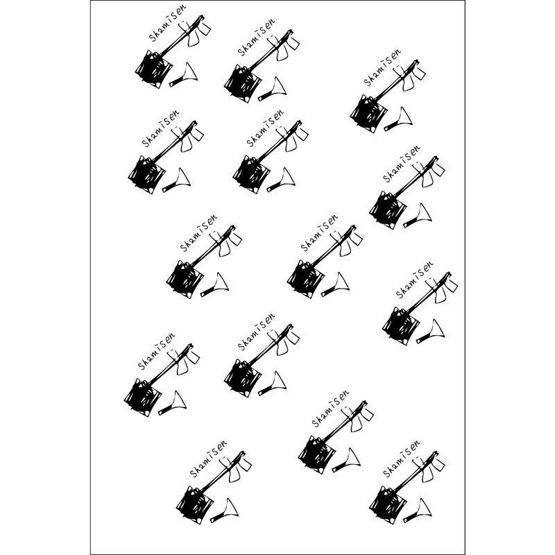 ポストカード 三味線魂 イラスト Remix Studio Tora