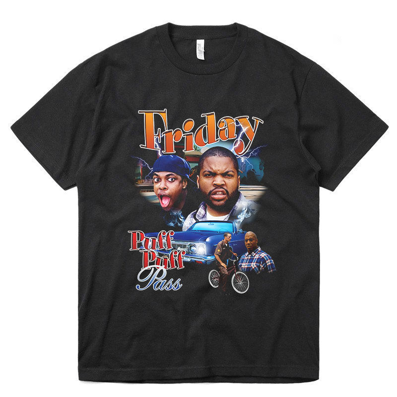 ラップ T Ice Cube フライデー Tシャツ 映画 ブラックムービー 2pac Hip