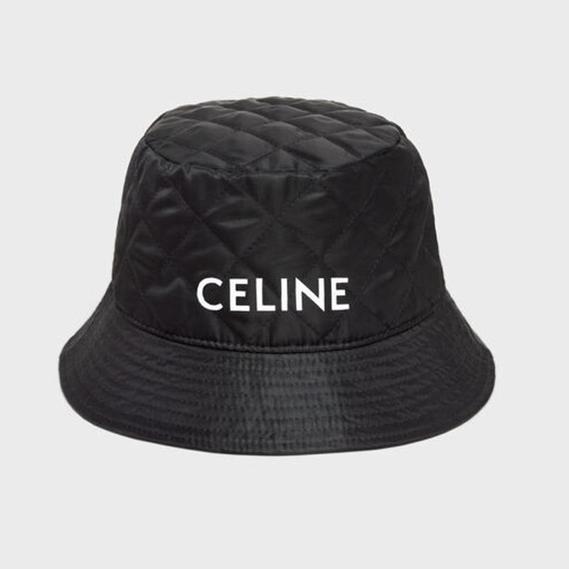 新品タグ付】CELINE ロゴ キルティングバケットハット | legaleagle.co.nz