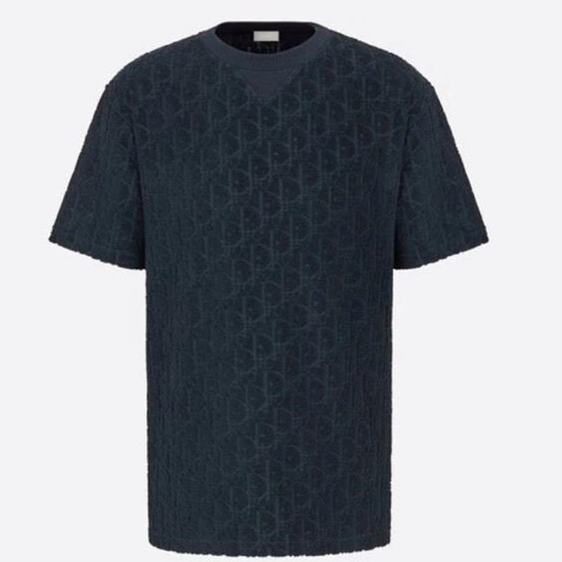 新品☆DIOR ディオール オブリーク テリーコットン ジャカード 超爆安 DIOR⭐︎リブTシャツ Tシャツ/カットソー(半袖/袖なし)