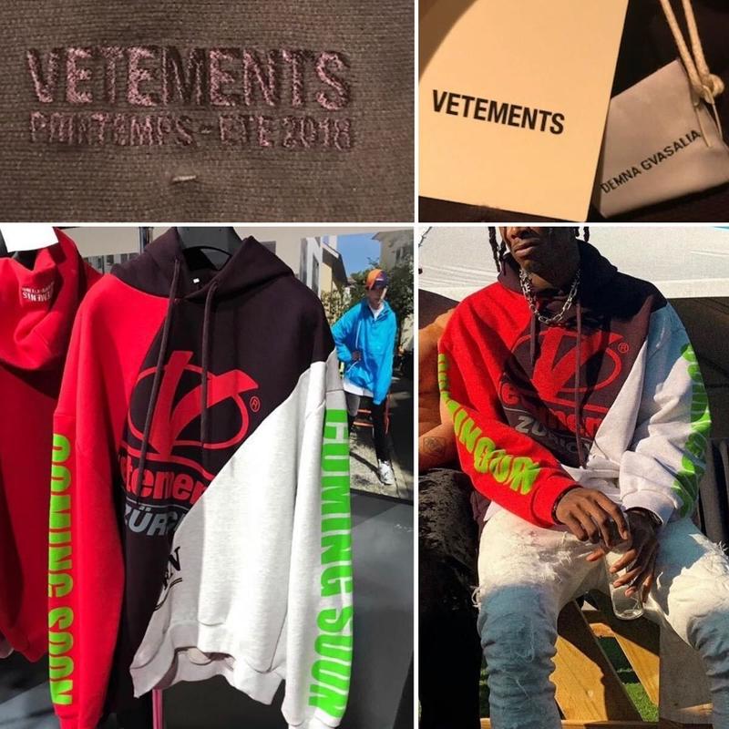 新品☆ 18SS☆激レア☆VETEMENTS ヴェトモン 切り替えプリント comming 【在庫有】 VETEMENTS 18SS 再構築 パーカー パーカー