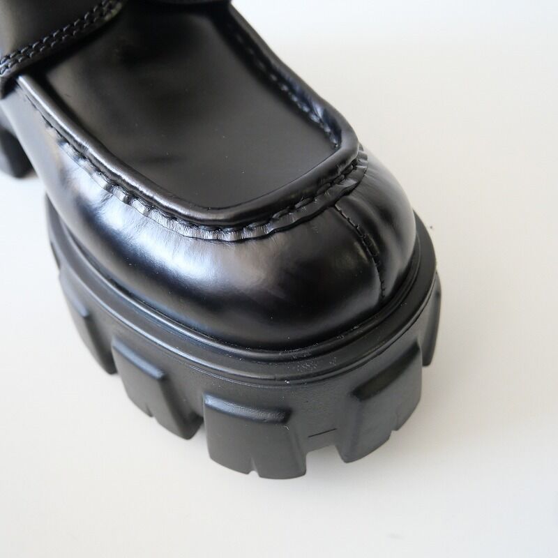 2021SS今季 / PRADA / モノリス ブラッシュドレザー ローファー / ラフシモンズファーストコレクション 2104-0696 2021SS今季 / PRADA / モノリス ブラッシュドレザー ローファー / ラフシモンズファーストコレクション 2104-0696