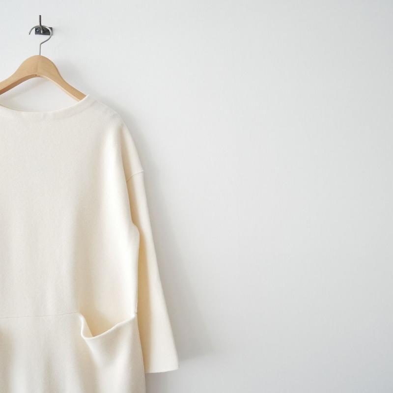 19aw未使用 Galerie Vie ウールミラノリブ ボックスワンピース