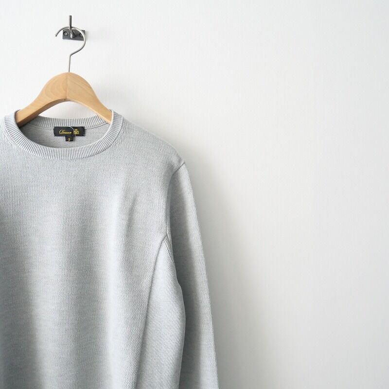 ss Drawer 12gインレイ編みリブクルーネックニット 2102