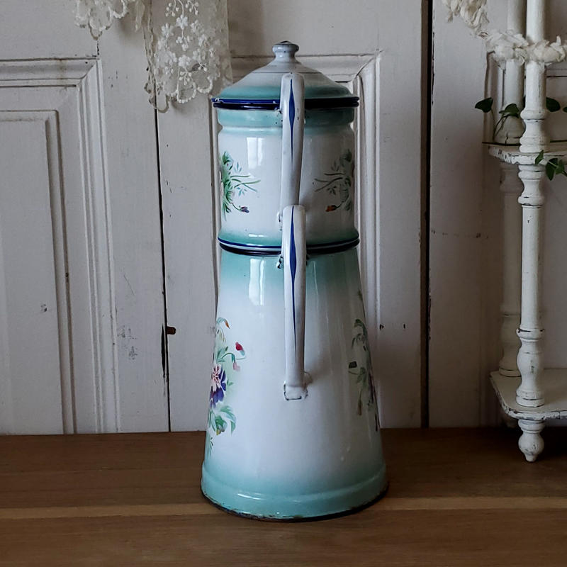 希少‪☆美品＊フランスアンティーク＊Japy＊コーヒーダブルビギン＊ビオラ・鈴蘭 希少‪☆美品＊フランスアンティーク＊Japy＊コーヒーダブル‬