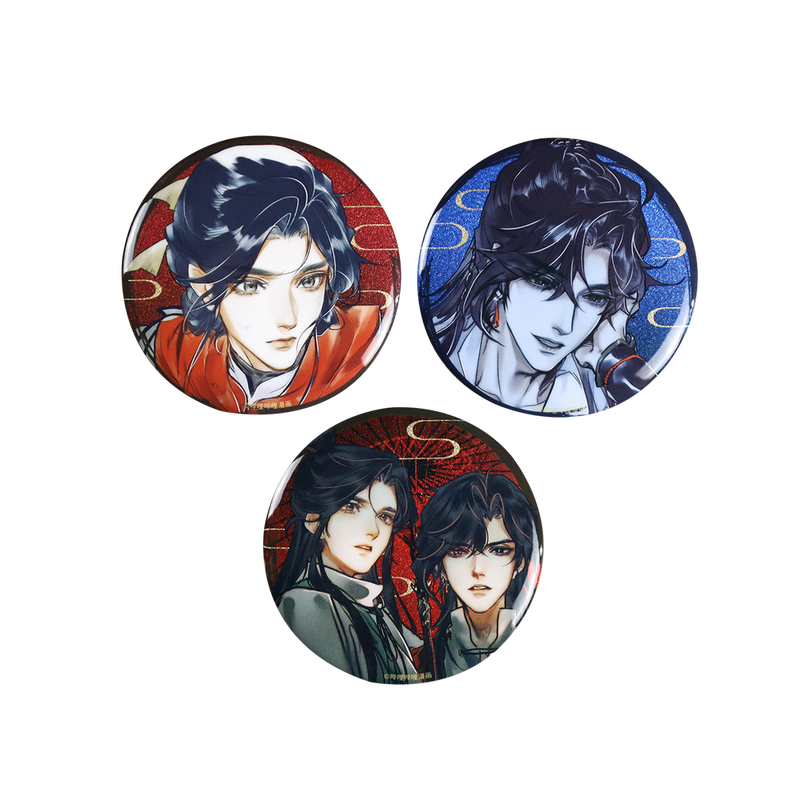 天官賜福 Bili Bili 缶バッジ 三郎 花将军 遇敌 3種セット 徽章