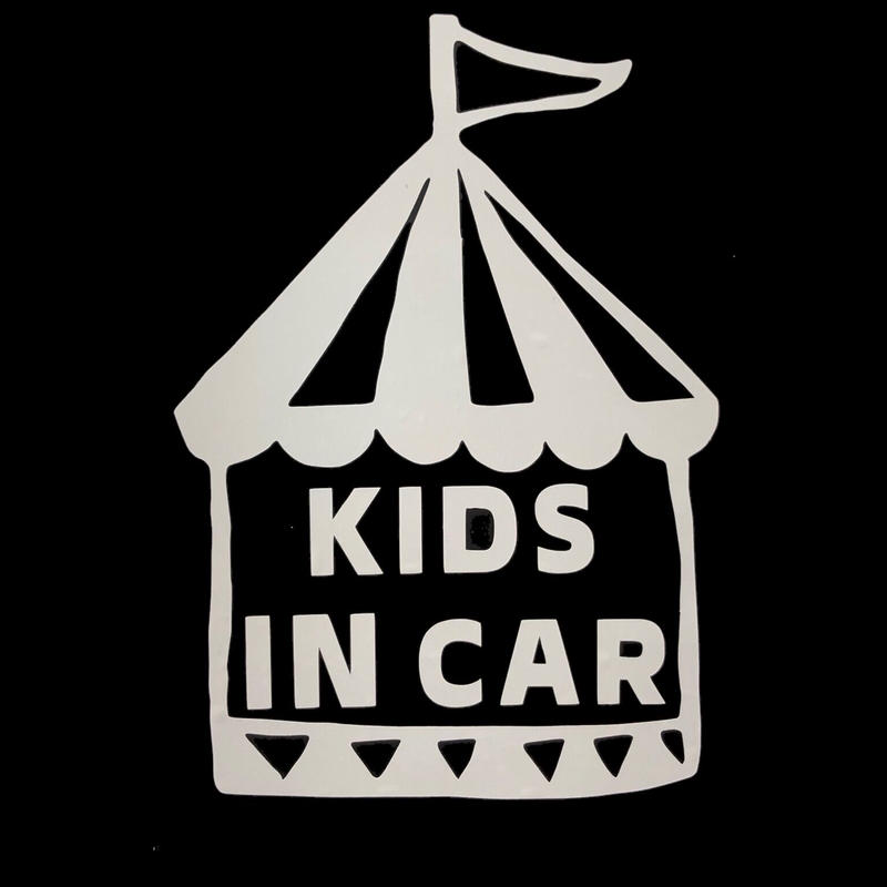 数量限定 復刻版 サーカステント Kids In Car 車用ステッカーシート Rira