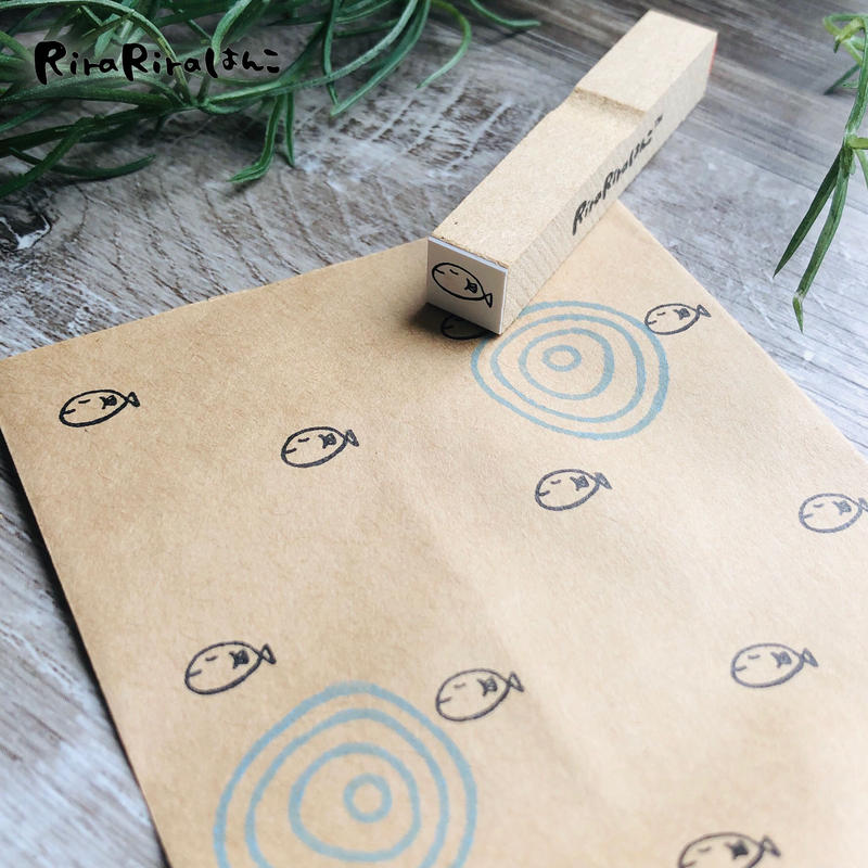 魚 スケジュールはんこ 10 角 Rirariraはんこストア