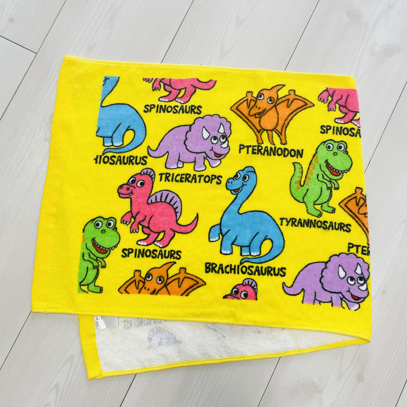 恐竜 フェイスタオル DINOSAURS FACE TOWEL RIRI MARKET(リ... 恐竜博士フェイスタオル 恐竜のリアルな写真ジャガード織タオル