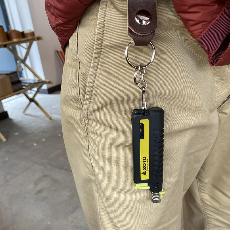 Soto ソト スライドガストーチ レザーストラップ キーリング Ukブライドルレザー R