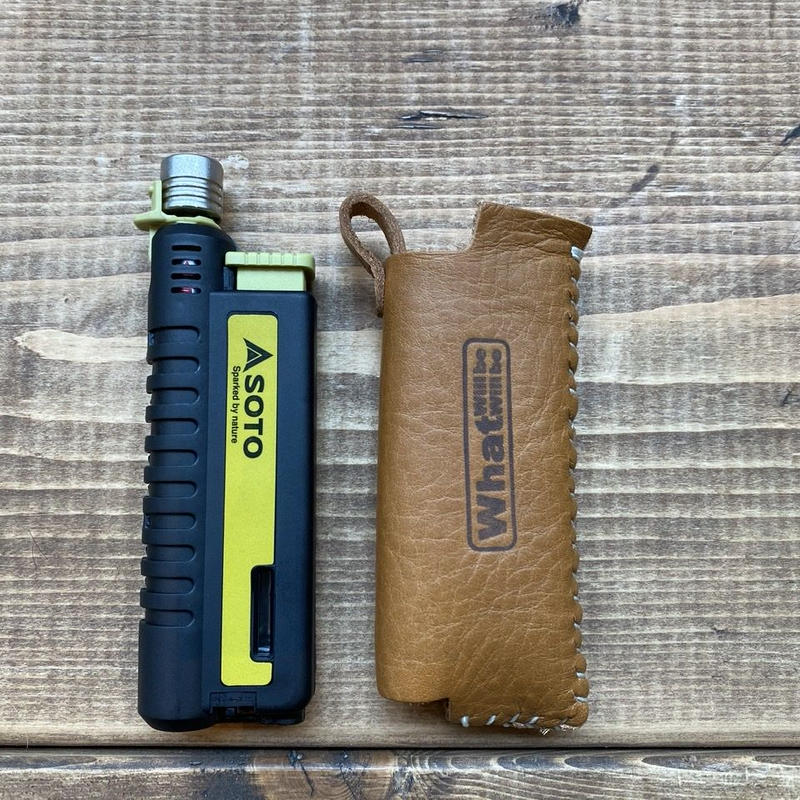 What Will Be Will Be スライドガストーチ ガスマッチレザーカバー キャメル