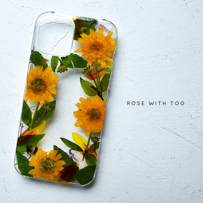 リング不可 Iphone 押し花ケース 3 押し花 ケース専門店