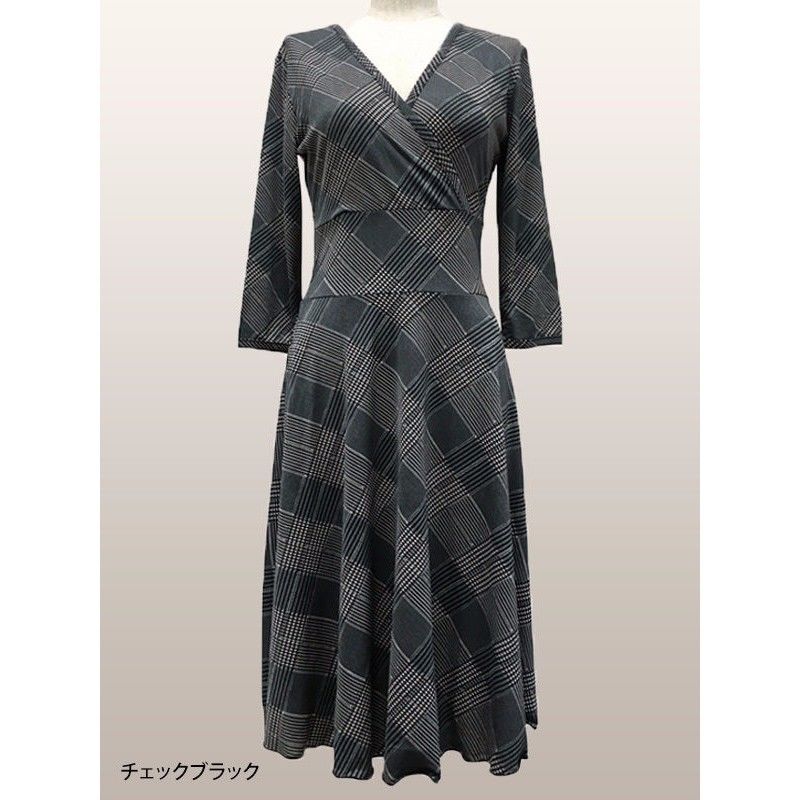 Krb08 七分袖ワンピース 薄地夏素材 全3柄 Ruberica Store