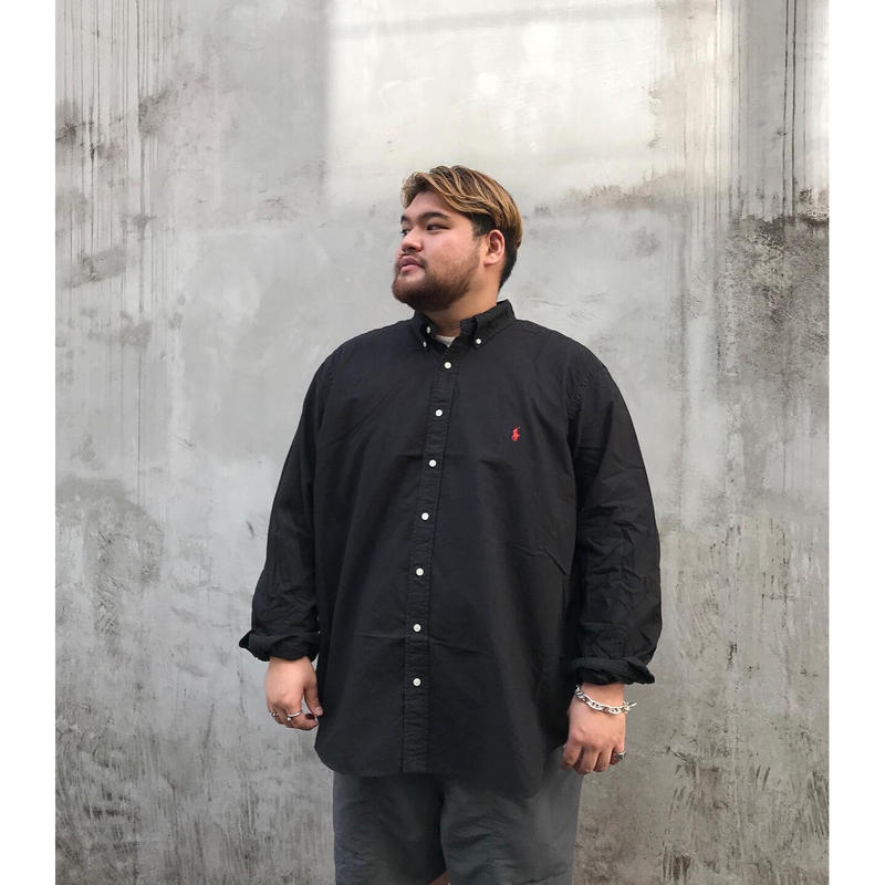 Ralph Lauren Big Size Oxford Sport Shirt - Blac...