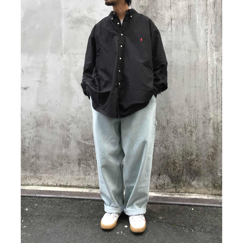Ralph Lauren Big Size Oxford Sport Shirt - Blac...