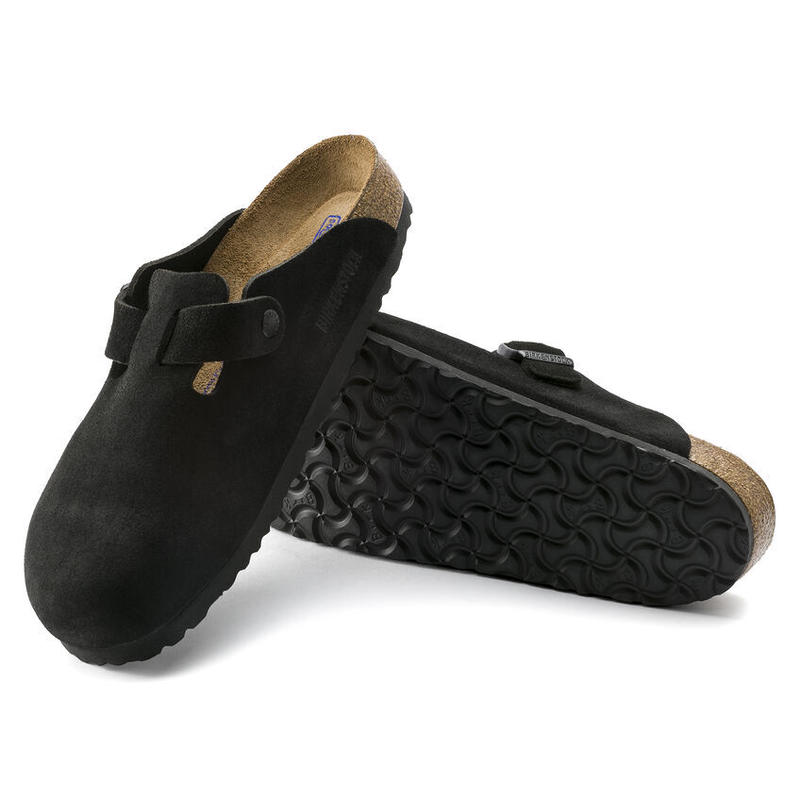 Birkenstock Boston Soft Footbed - Black Suede |...
