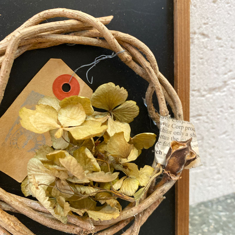 アンティークリースのミニフレーム アジサイ 7tails By The Seeds