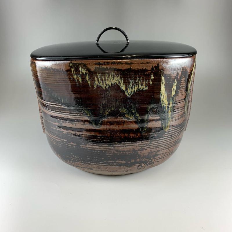 鬼丸碧山(造)高取焼天目茶碗 共箱 共布 茶道具 現代工芸 遠州七窯